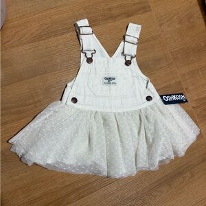 OshKosh B'gosh White Tulle Overall Dress